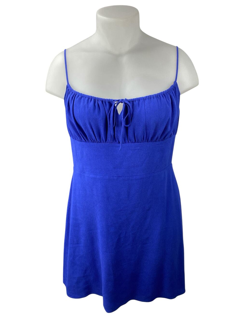 Aritzia Sunday Best Delilah Blue Sleeveless Mini Tank Flare A-Line Slip Dress XL